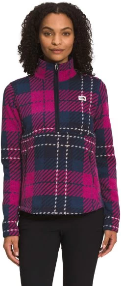 The North Face Printed Crescent 1/4 Zip Pullover Fleece - Womens